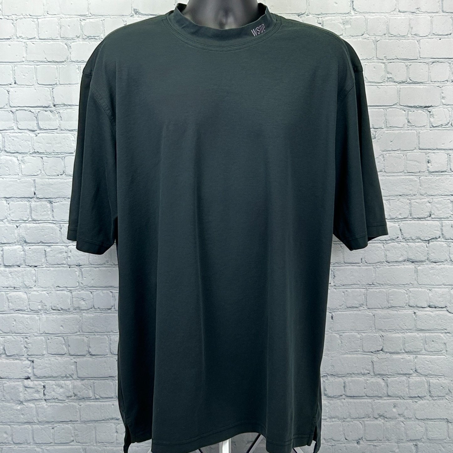 WSOP World Series of Poker Mock Neck T Shirt Gambler Black Tehama Mens 2XL XXL