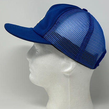 Vintage 80s Los Angeles LA Dodgers Trucker Hat Baseball Cap Mesh Snapback Blue