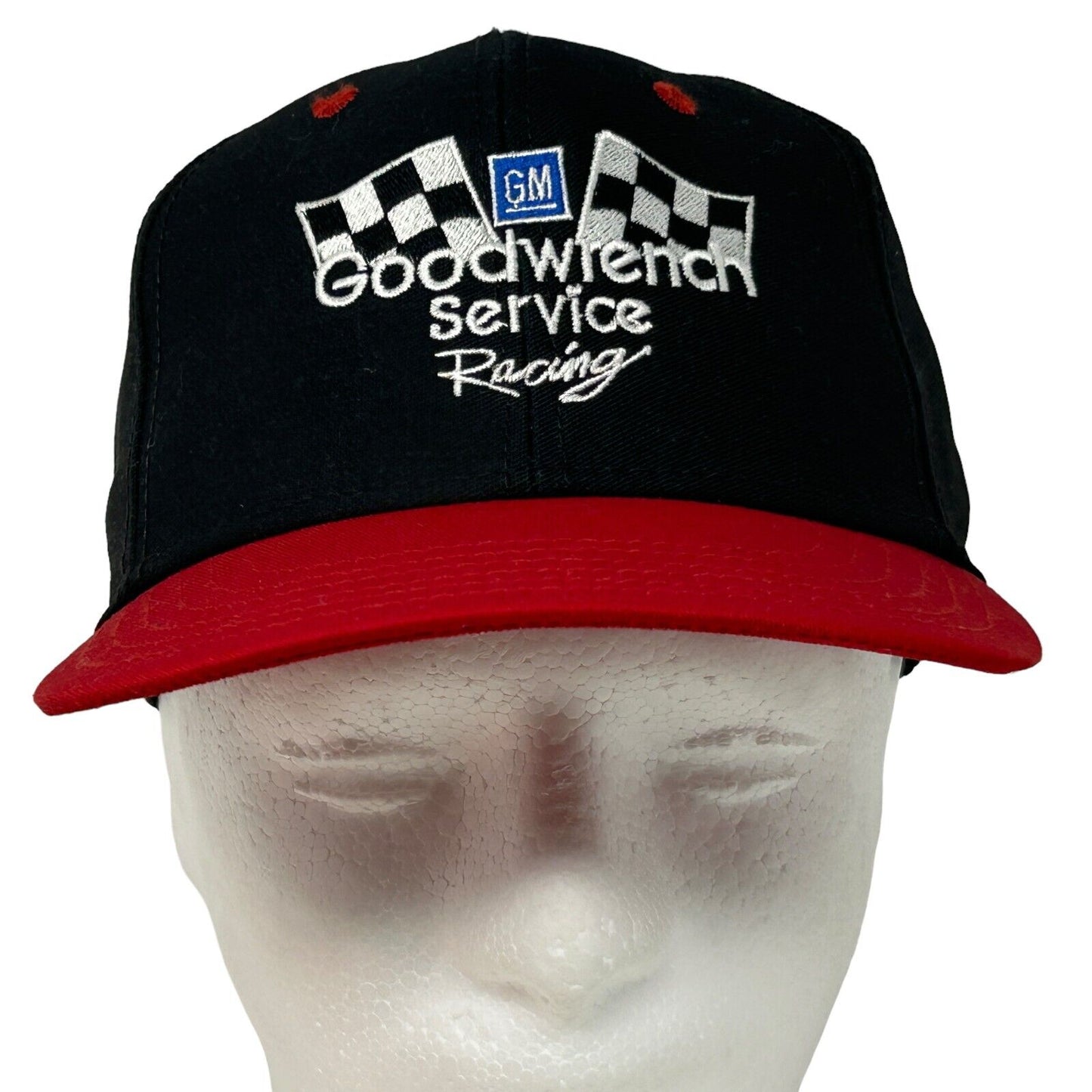 Gorra de béisbol vintage de los años 90 con cierre trasero, estilo snapback, de Goodwrench Service Racing, color negro, GM NASCAR