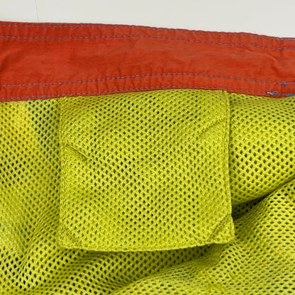 Tommy Bahama Relax Swim Trunks M Medium Blue Postcard Print Board Shorts Lined - Neon Vintage