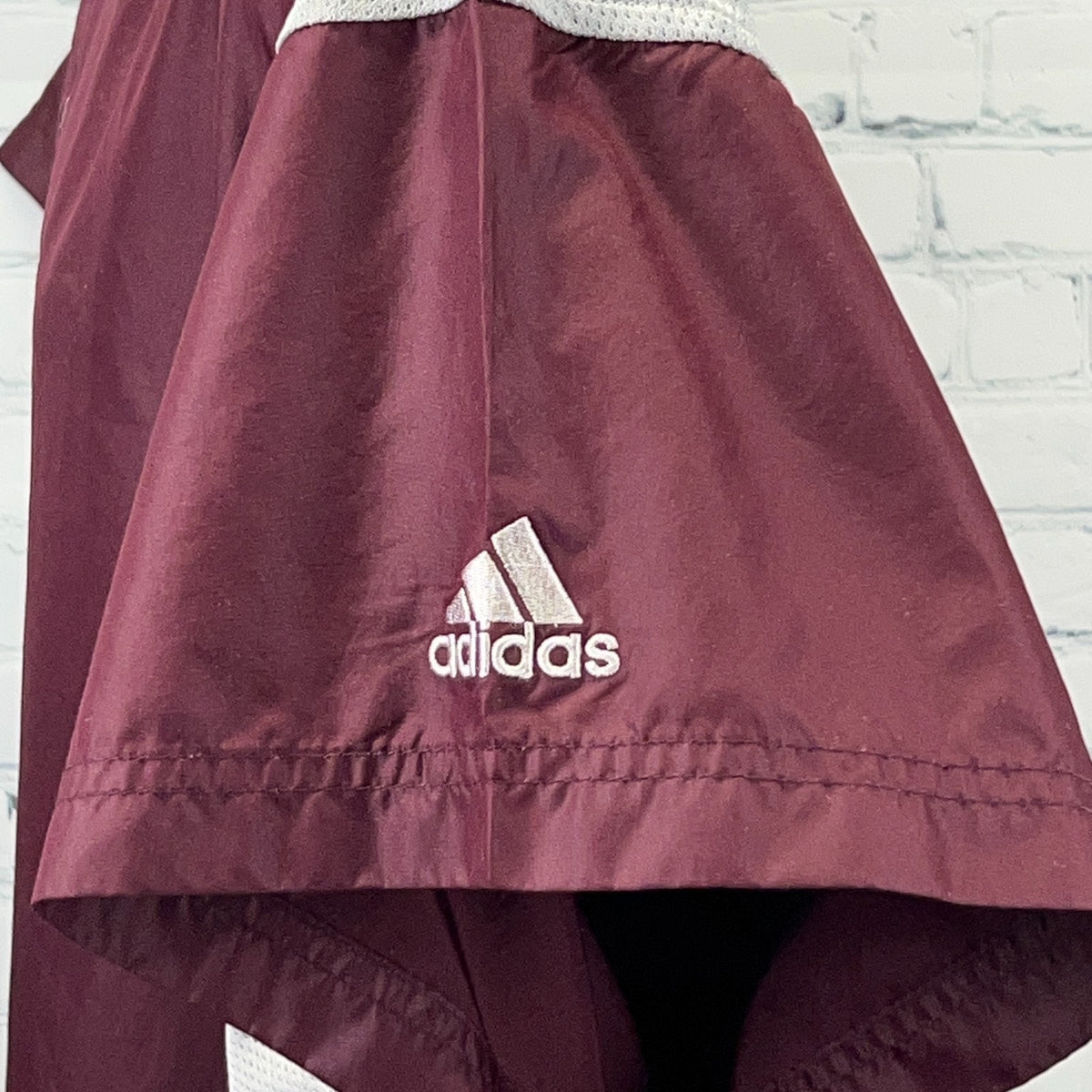 Vintage Y2K Adidas Team Baseball Warm Up Pullover Windshirt L Large Maroon Gray