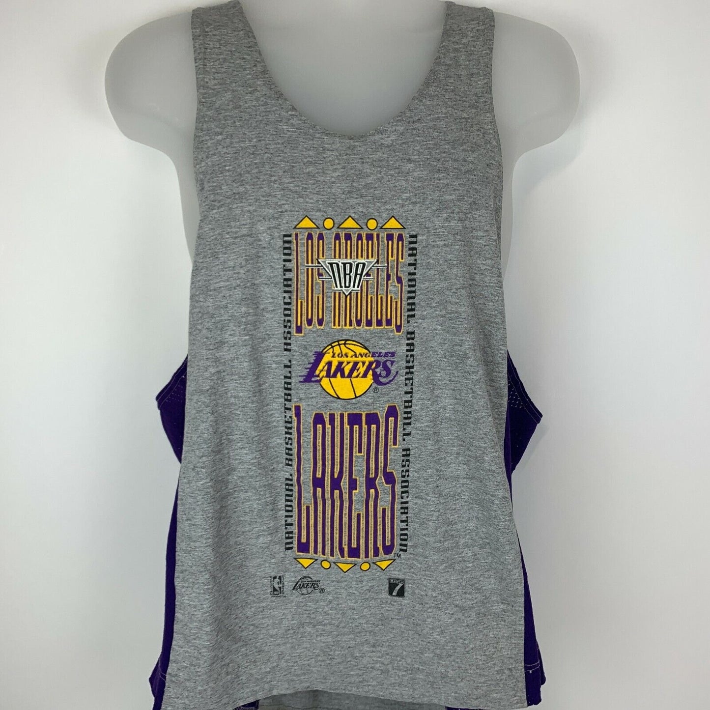 Los Angeles LA Lakers Vintage 90s Stringer Tank Top T Shirt NBA Basketball XL