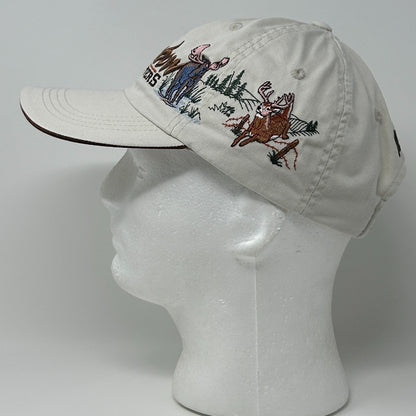 Vintage 90s Rambow Outfitters Hat Baseball Cap Hunting Hunter Beige Strapback