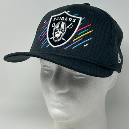 Las Vegas Raiders Hat Baseball Cap New Era Cancer Crucial Catch Gray Snapback