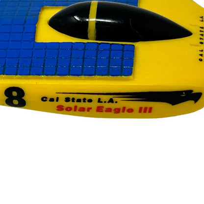 Cal State LA Solar Eagle III Hot Wheels Collectible Diecast Car Yellow Vintage