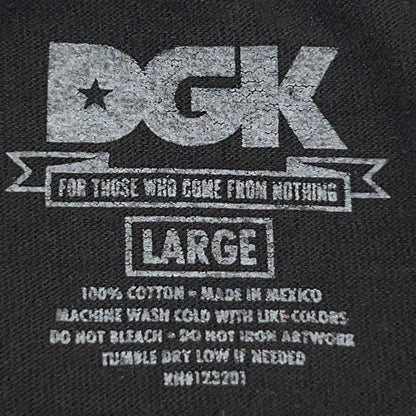 DGK Trippin T Shirt L Large Black Psychedelic Magic Mushrooms Shrooms Skater Tee