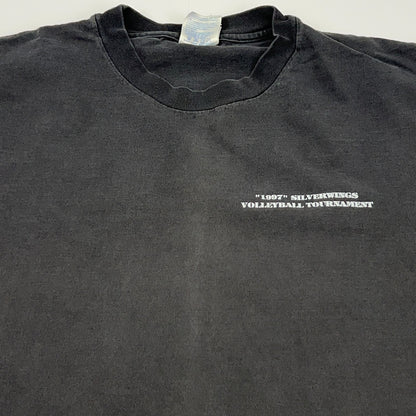 Vintage 90s Silverwings Volleyball Tournament T Shirt Molokai USA Black L Large