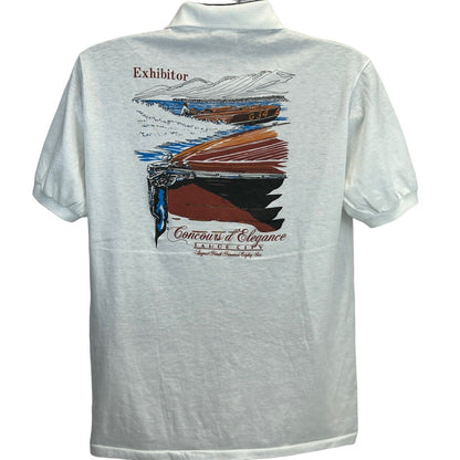 Concours d'Elegance Wooden Boats Vintage 80s Polo T Shirt Tahoe City 1986 Large