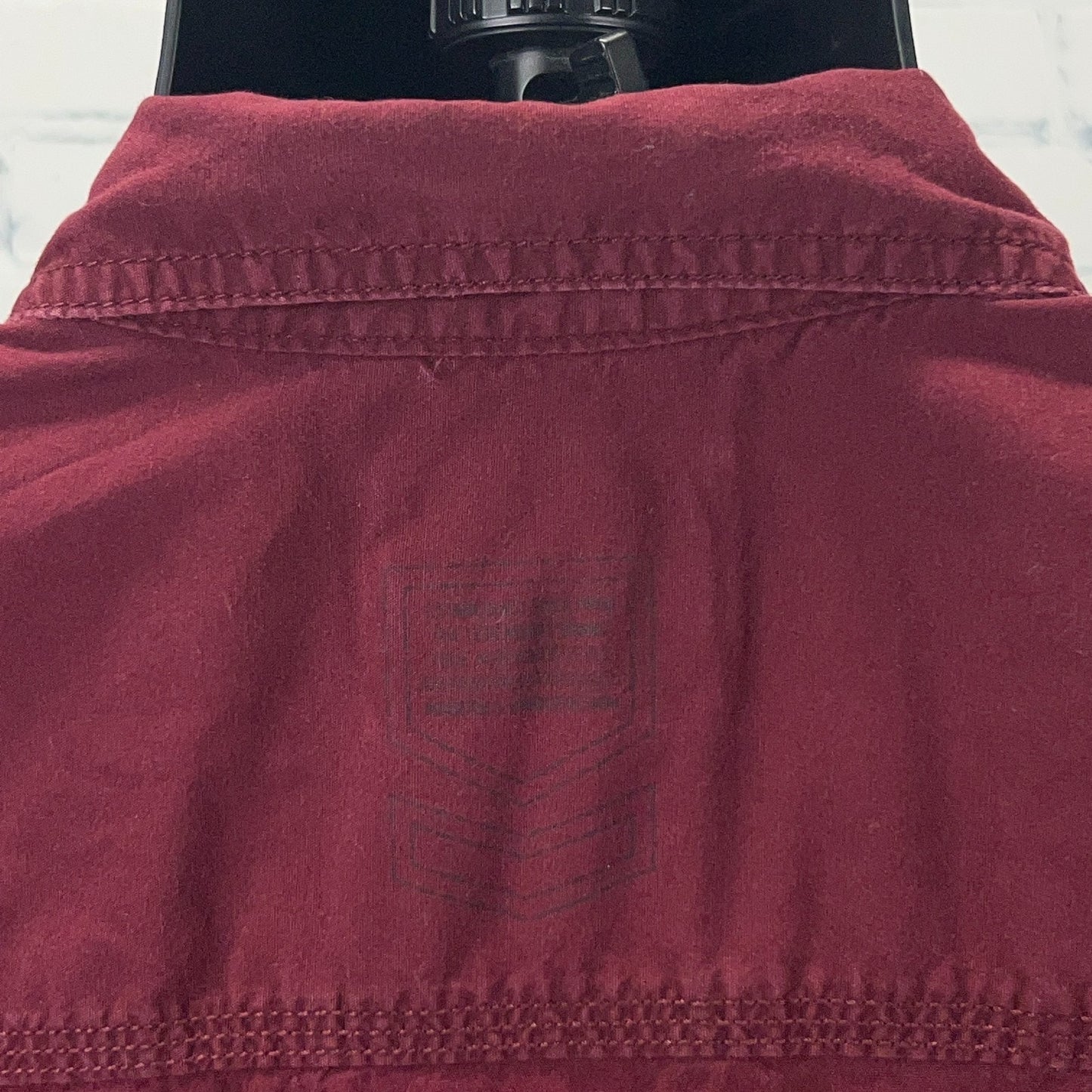 I Jeans by Buffalo David Bitton Button Front Shirt XL X‑Large Red Cotton Stretch