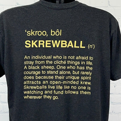 Screwball Peanut Butter Whiskey T Shirt Logo Short Sleeve Gray Unisex XL X-Large