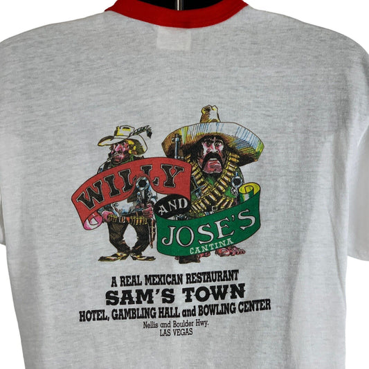Sams Town Willy and Joses Cantina Vintage 80s T Shirt Large Las Vegas Casino