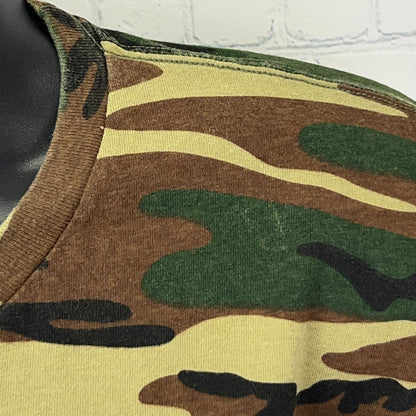 Wolfknives Camouflage T Shirt L Large Green Camo Long Sleeve Skater Jason Ellis