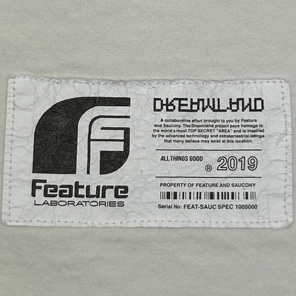 Feature x Saucony Greetings From Dreamland USA T Shirt UFO White Tee XL X-Large