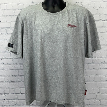 Indian Motorcycle 1910 Script Logo T Shirt XL X-Large Gray Biker Graphic Tee