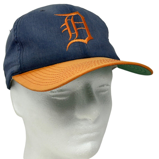 Detroit Tigers Gatorade Hat Vintage 90s Blue Orange MLB Snapback Baseball Cap