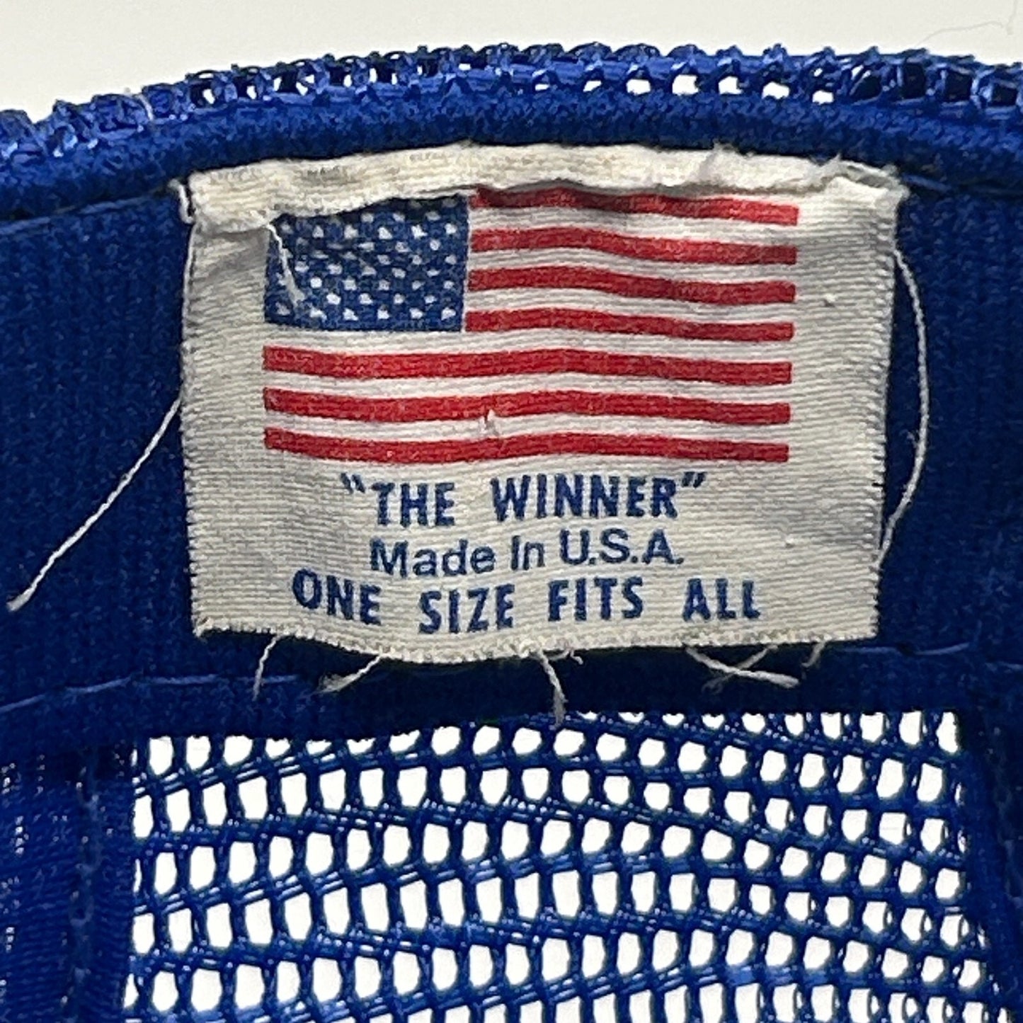 Vintage 80s Levi Strauss 1984 Olympics Trucker Hat Cap Blue Levis Mesh Snapback