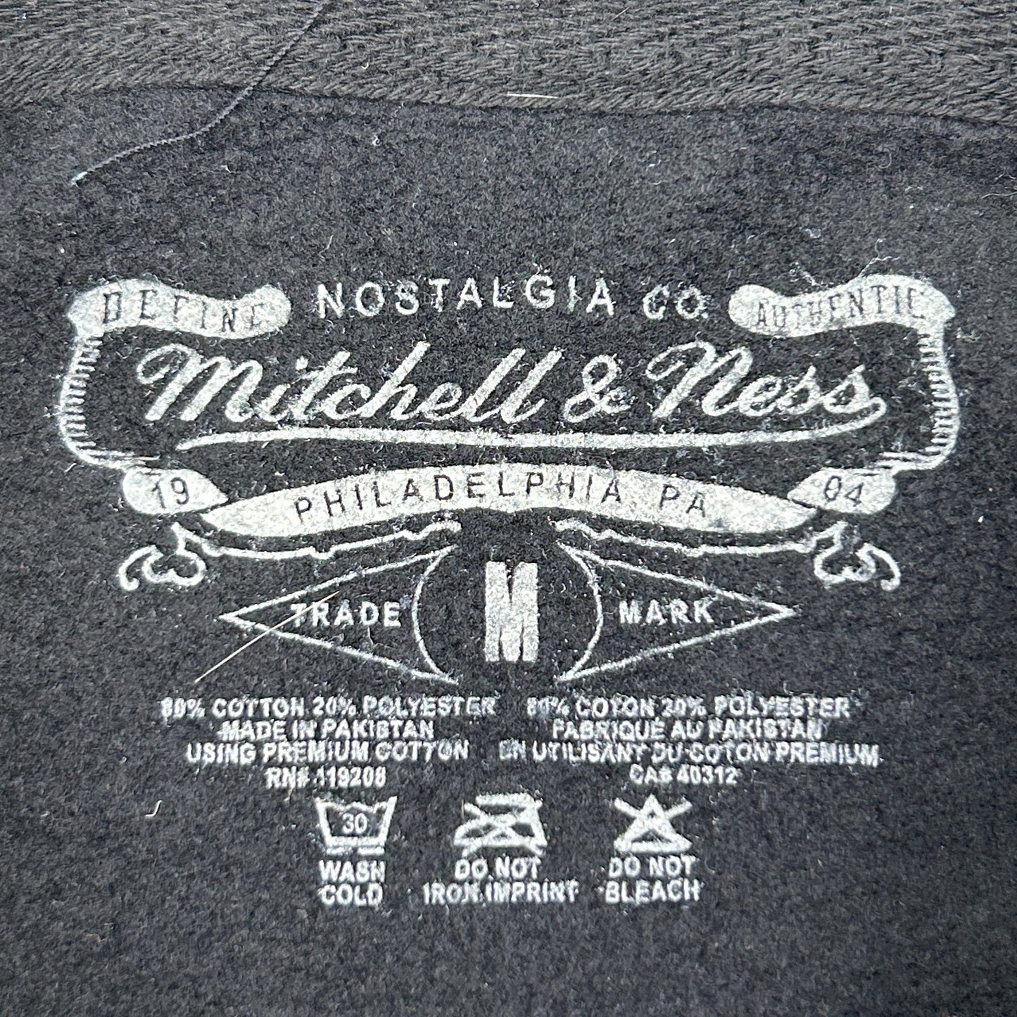 Anaheim Mighty Ducks Hoodie Hooded Sweatshirt Mitchell & Ness NHL Black M Medium