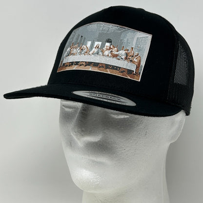 The Last Supper Leonardo da Vinci Trucker Hat Baseball Cap Jesus Snapback Black - Neon Vintage