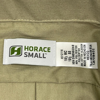 Horace Small Tactical Button Front Shirt Uniform SS Beige Tan Mens 3XL 19 1/2