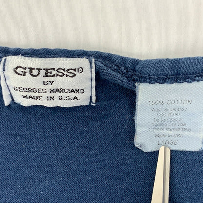 Camiseta sin mangas vintage Guess Jeans Los Angeles de los años 90, talla grande, para hombre, de California, color azul