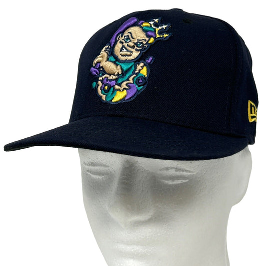 New Orleans Baby Cakes Hat Blue NOLA New Era 59Fifty MiLB Baseball Cap Fitted 7
