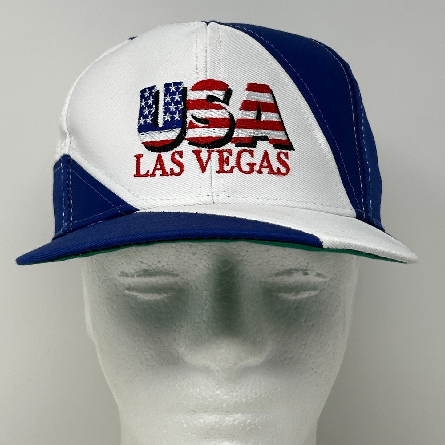 Las Vegas Hat Cap Blue USA Flag Patriotic July 4th Casino Gambling Snapback