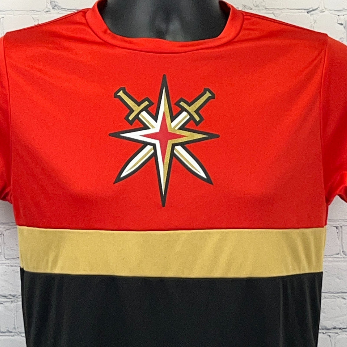 Las Vegas Golden Knights T Shirt S Small Black Red Gold Station Casinos NHL Tee