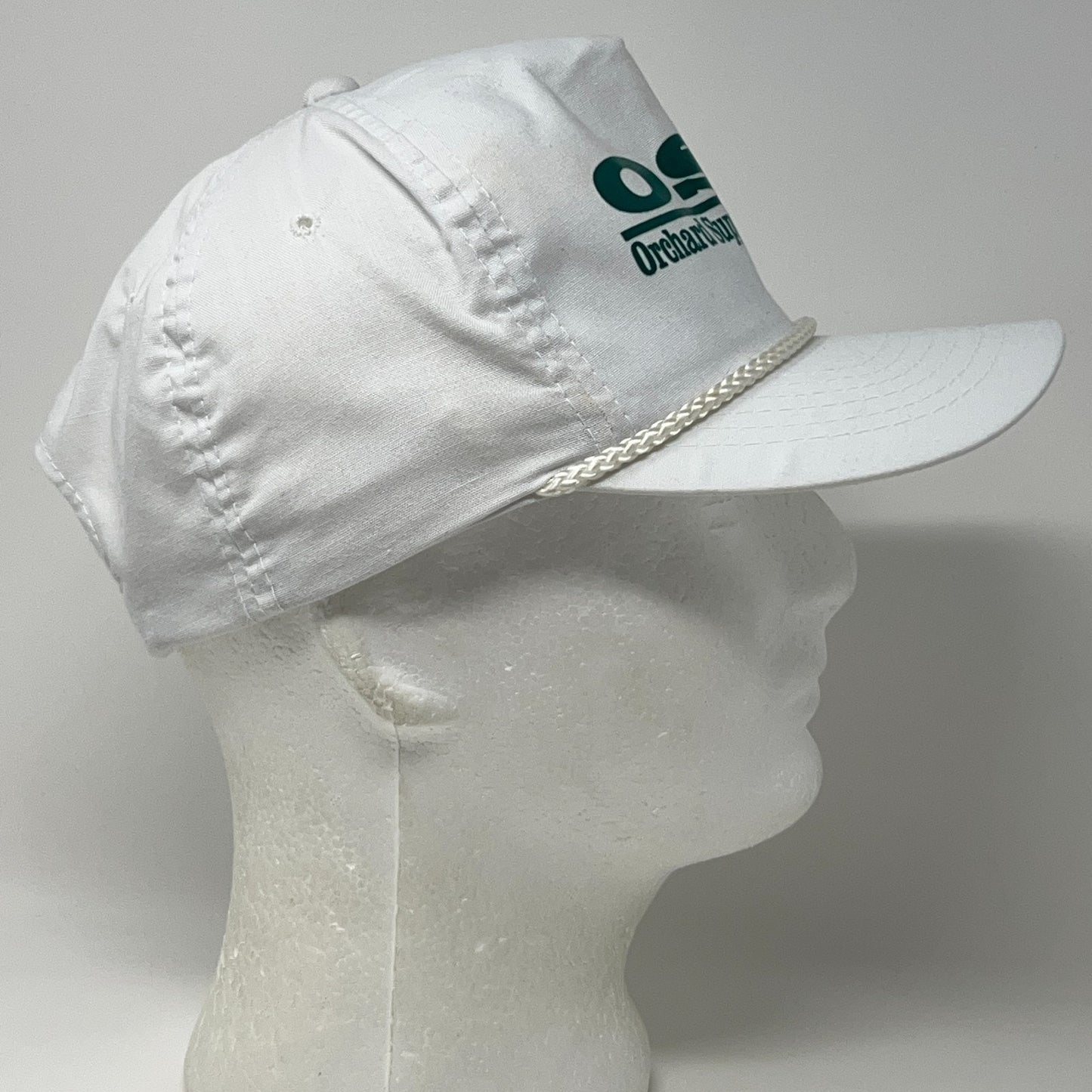 Vintage OSH Orchard Supply Hardware Hat Baseball Cap Rope Corded Snapback White