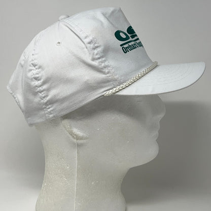 Vintage OSH Orchard Supply Hardware Hat Baseball Cap Rope Corded Snapback White