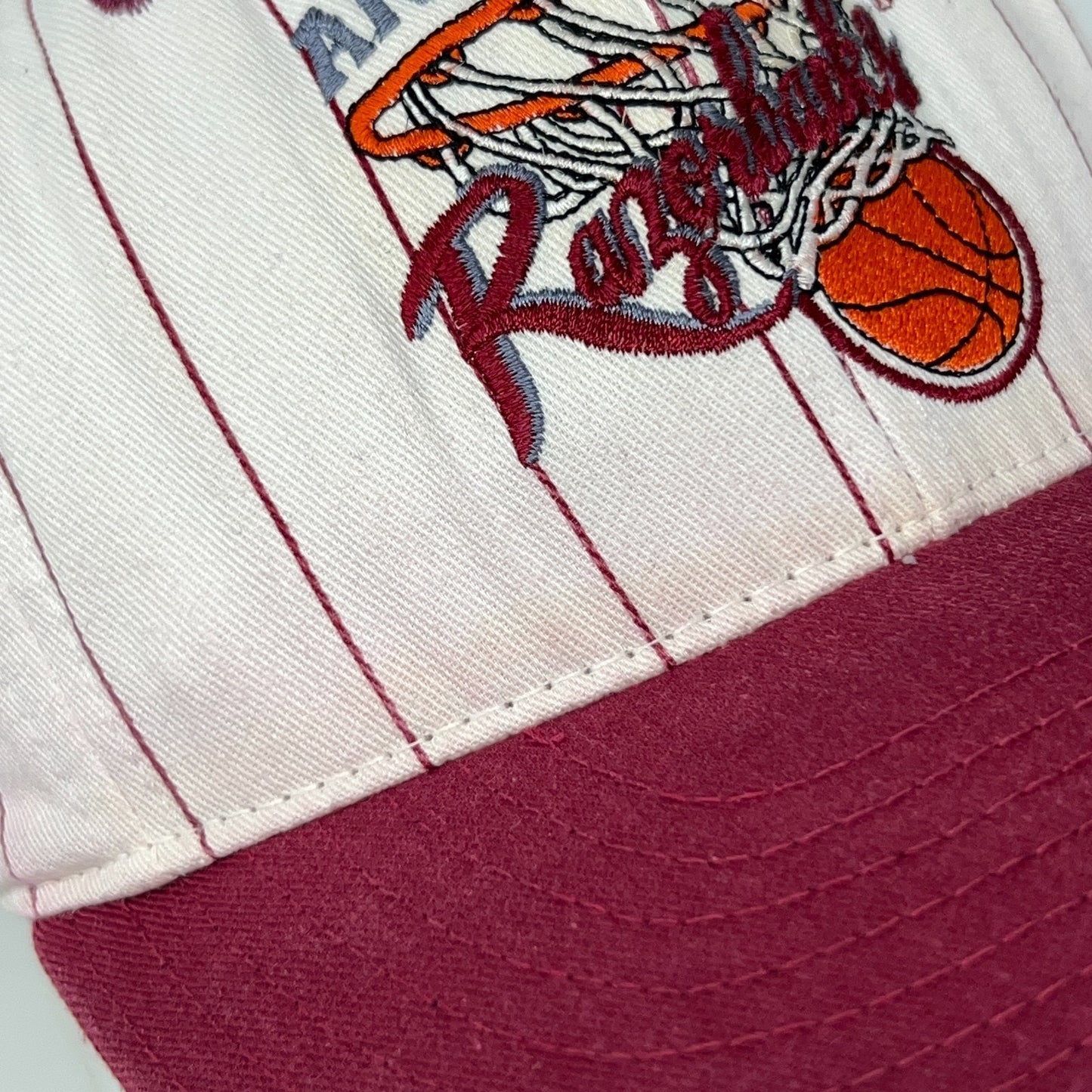 Vintage 90s Arkansas Razorbacks Basketball Hat Baseball Cap White Hogs Snapback