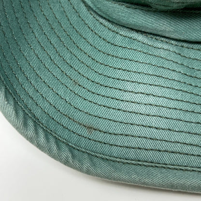 French Army Bush Hat L Large 58cm Boonie Style Green Canvas Wide Brim Chin Strap