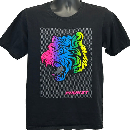 Phuket Thailand T Shirt Indochinese Tiger Puffy Paint Travel Tourist Tee Medium