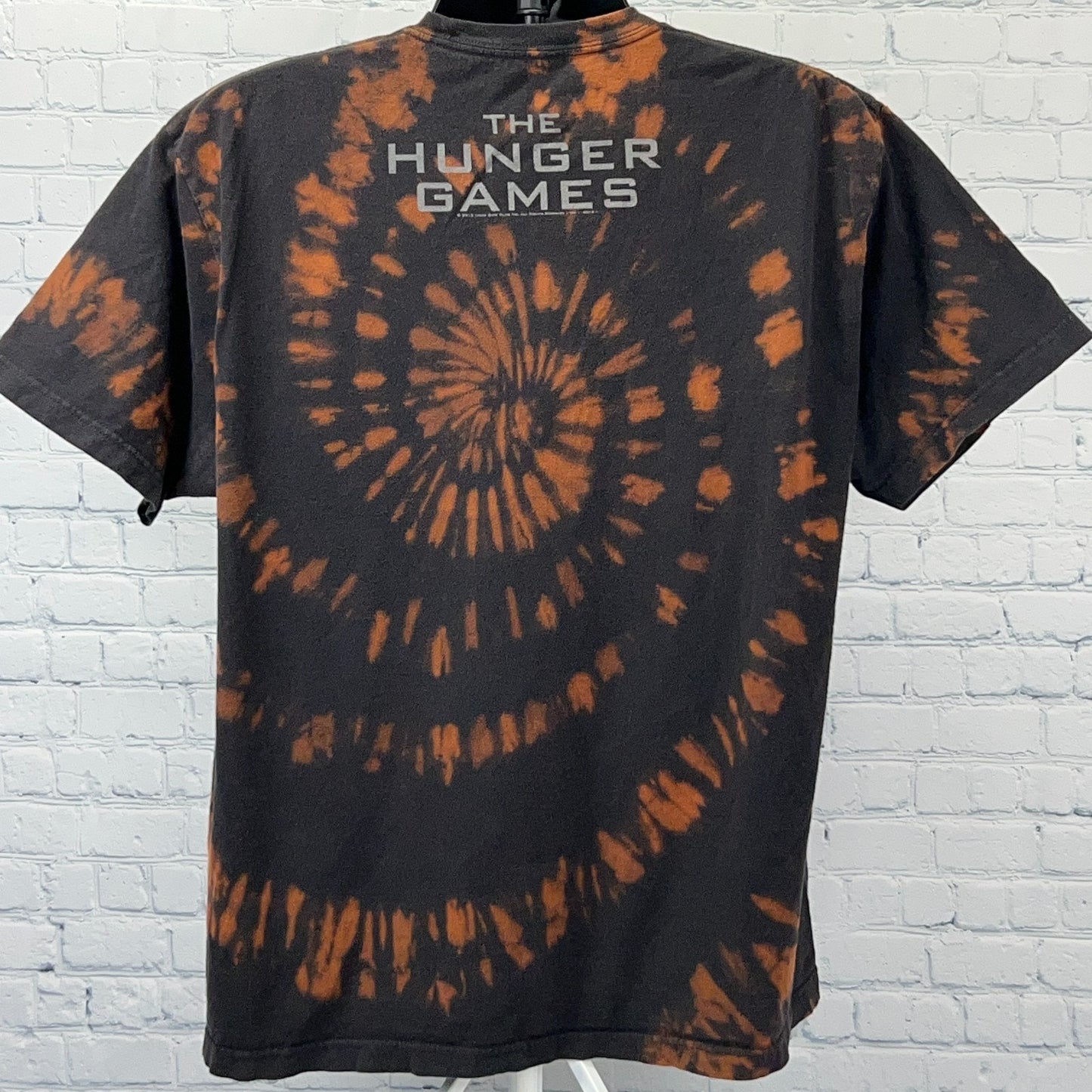 The Hunger Games District 12 T Shirt 2012 Movie Film Tie Dye Black XL X-Large
