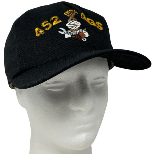 复古 452nd AGS 棒球帽 维护 美国空军 USAF Snapback 黑色