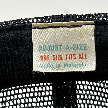 Vintage 80s Dazzle Brilliance Baffle BS Trucker Hat Baseball Cap Snapback Black