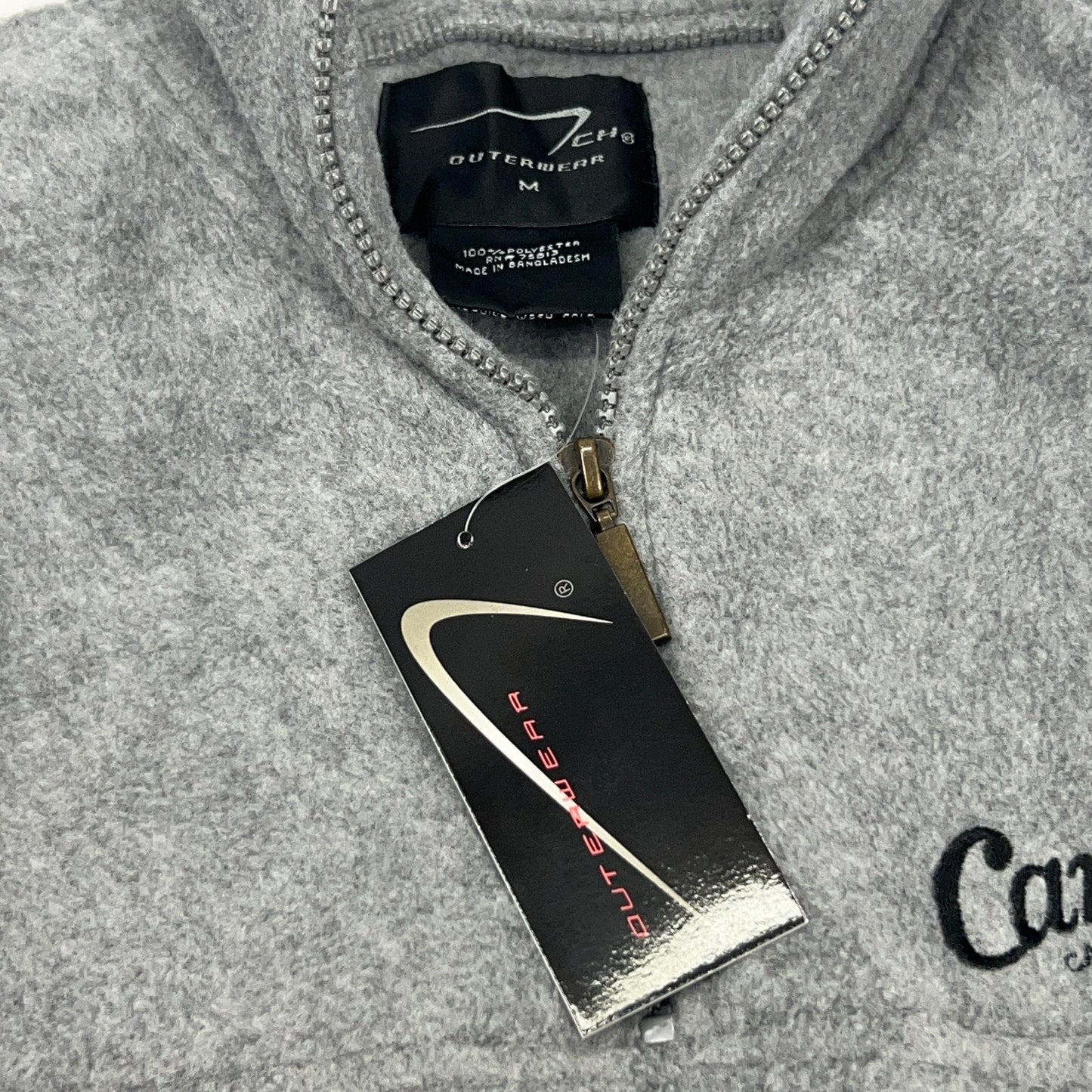 Cannery Casino Hotel Las Vegas 1/4 Zip Fleece Jacket M Medium Gray Pockets