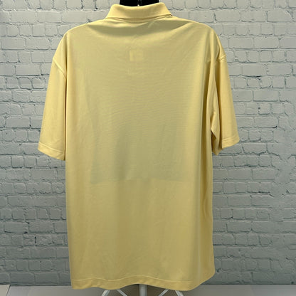 Nike Golf Tree of Life Polo Shirt Golfing Golfer Dri Fit Yellow Mens XXL 2XL
