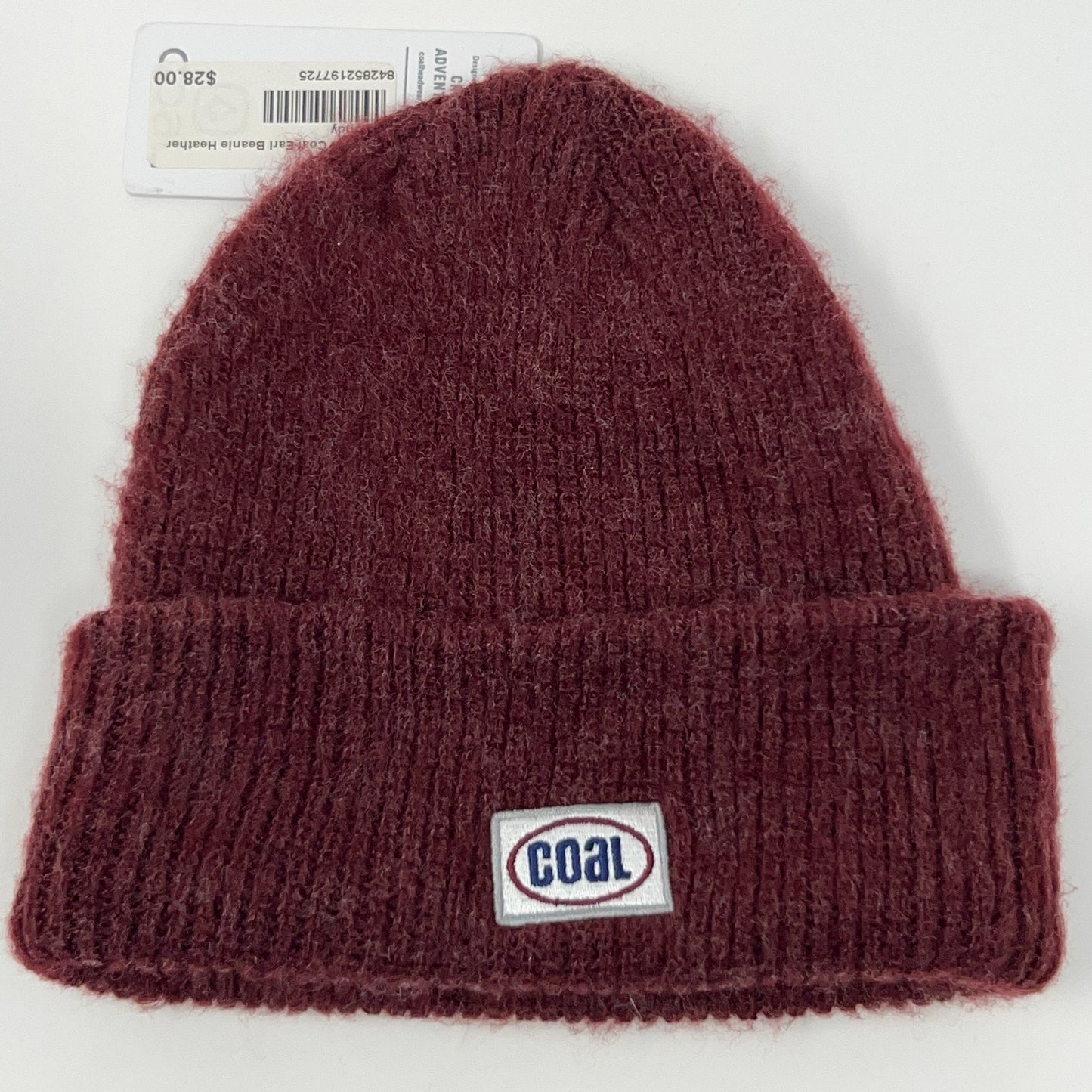 Coal Headwear The Earl Beanie Winter Hat Toque Flip Cuffed Red Logo Outdoor