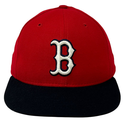 Vintage 90s Boston Red Sox Hat Baseball Cap New Era 5950 Wool USA Fitted 7 1/2