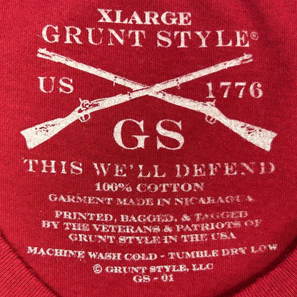 Club Grunt Style Elf Team Six T Shirt X-Large Christmas Holiday Santa Mens Red