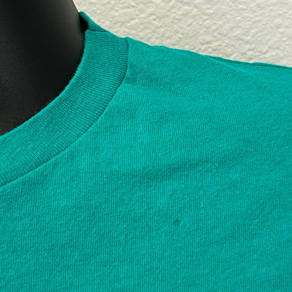 Vintage Hidden Villa Camp T Shirt Mens L Large Green 80s Farm California USA Tee