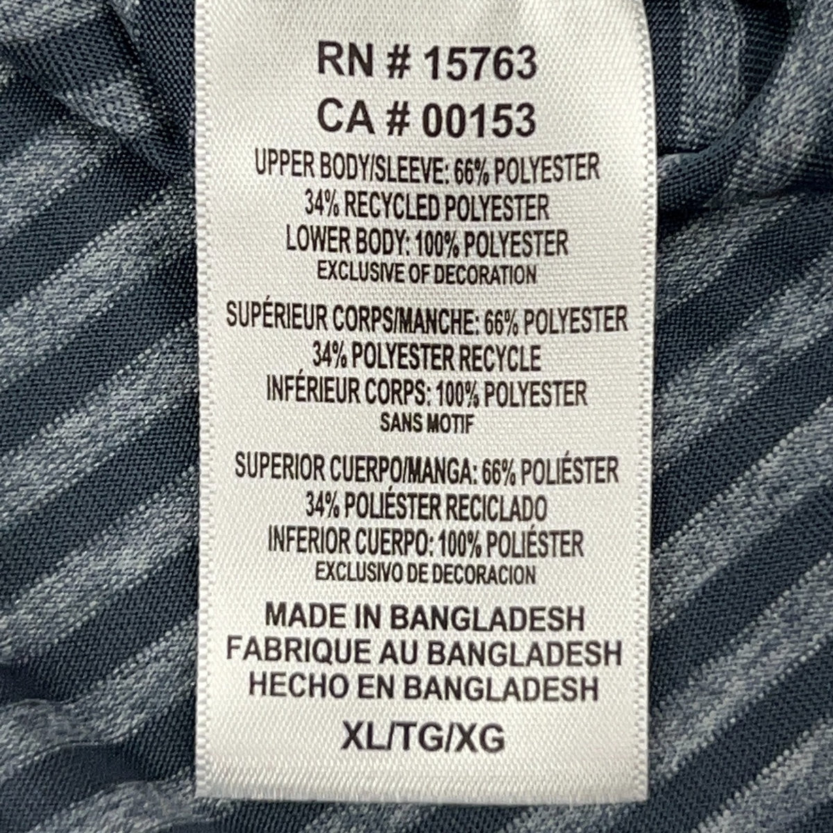 UNLV Rebels Champion Mens XL X-Large Gray Blue Striped Polo Golf Shirt NCAA Team