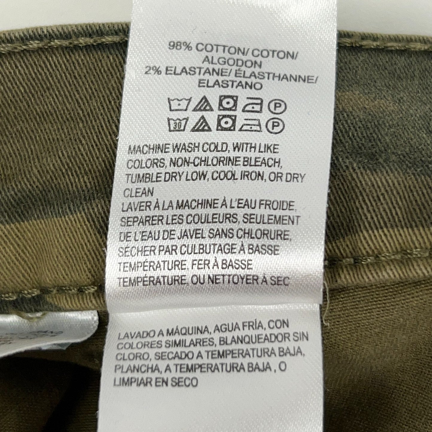 Lucky Brand Camo Shorts Womens 28 Green Camouflage Cotton Elastane Stretch Mid Rise