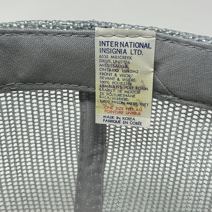 Vintage 80s Winnipeg Canada Trucker Hat Baseball Cap Canadian Gray Mesh Snapback