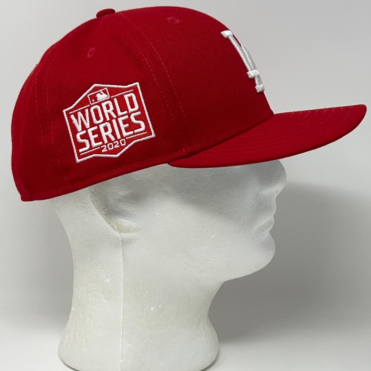 Los Angeles Dodgers 2020 World Series Hat Baseball Cap Red New Era Fitted 7 3/4
