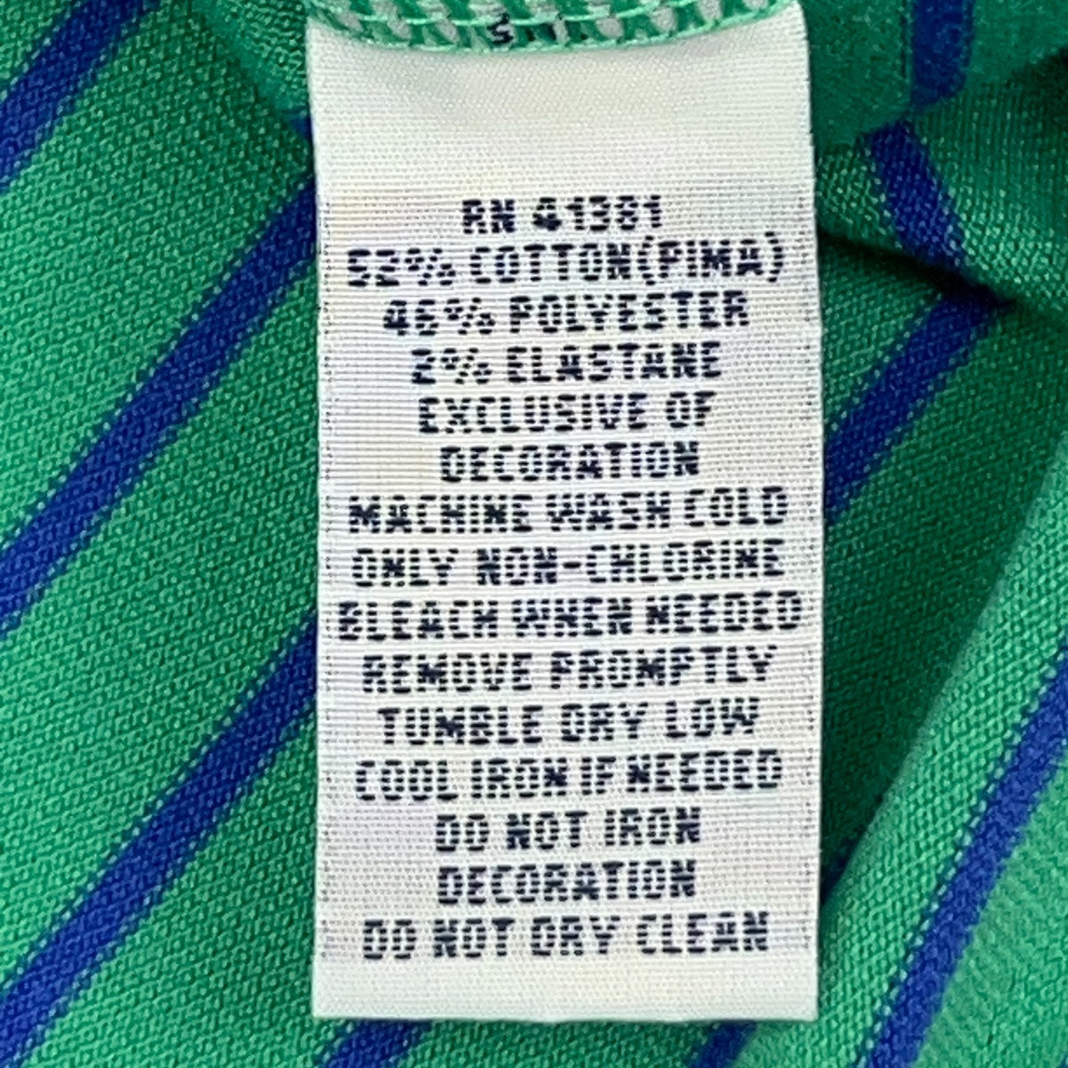 Polo Golf Ralph Lauren Polo Shirt Mens 2XL XXL Green Blue Stripe Performance