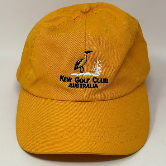 Gorra de béisbol con logo de Kew Golf Club Australia, gorra de béisbol para papá, golfista, golfista, PGA, correa trasera amarilla