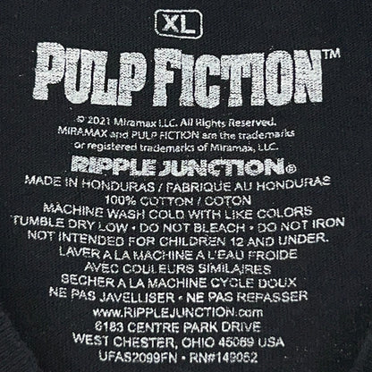 Pulp Fiction T Shirt XL X-Large Black Miramax Movie Film Graphic Tarantino Tee