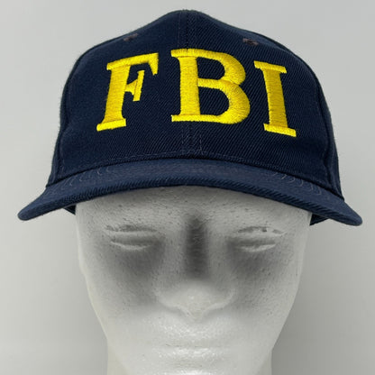 Vintage FBI Los Angeles Hat Cap Blue Federal Bureau of Investigation LA Snapback