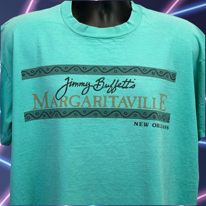 复古 Jimmy Buffetts Margaritaville T 恤 X-Large 90 年代新奥尔良男式绿色